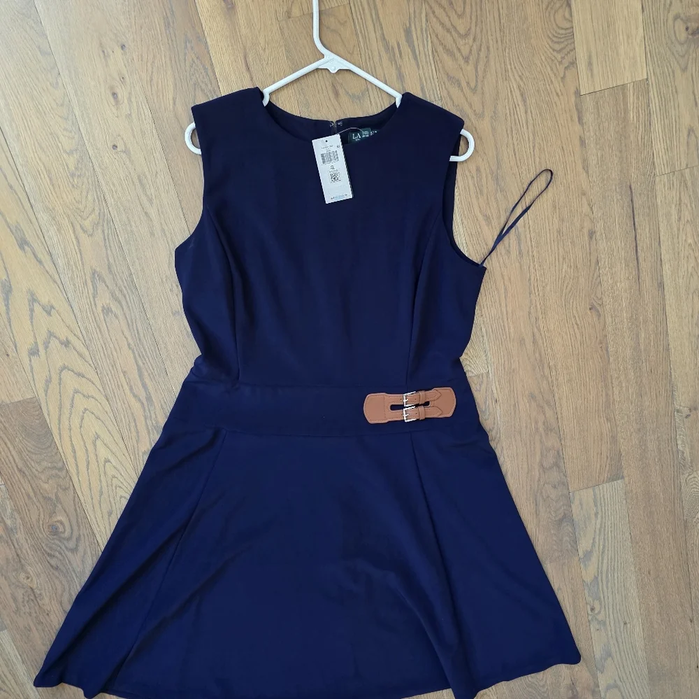 NWT Lauren Ralph Lauren Sleeveless Dress Size 16 - Picture 9 of 10